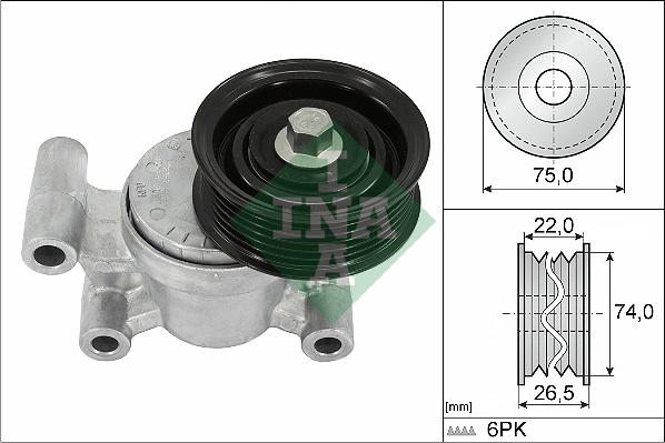 INA 534 0293 10 - Натяжитель, поликлиновый ремень autospares.lv