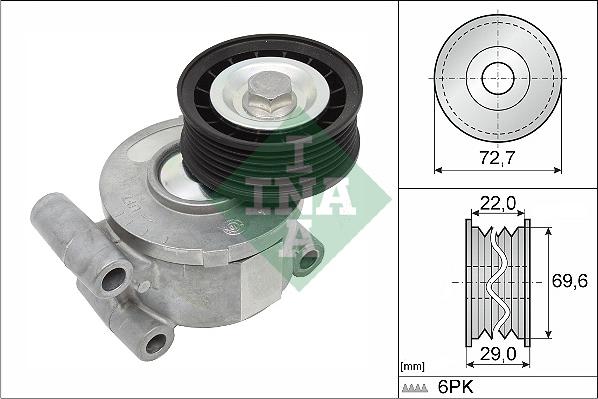 INA 534 0249 10 - Натяжитель, поликлиновый ремень autospares.lv