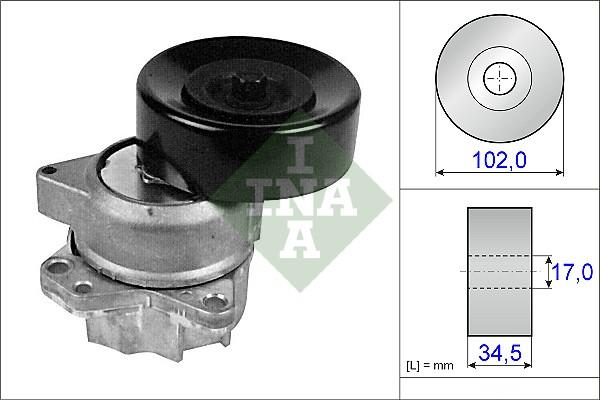 INA 534 0224 10 - Натяжитель, поликлиновый ремень autospares.lv