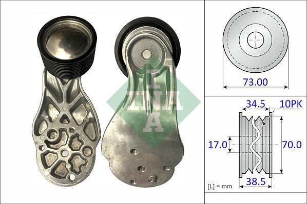 INA 534 0751 10 - Ролик, поликлиновый ремень autospares.lv