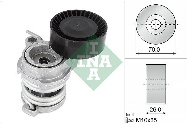 INA 534 0708 10 - Натяжитель, поликлиновый ремень autospares.lv