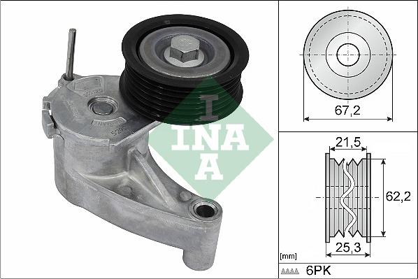 INA 534 0710 10 - Натяжитель, поликлиновый ремень autospares.lv