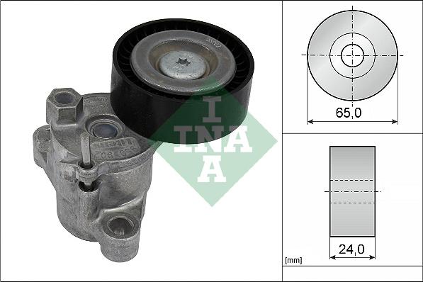 INA 534 0729 10 - Натяжитель, поликлиновый ремень autospares.lv