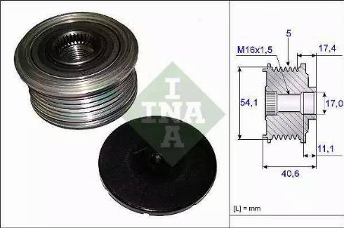 NTY ESA-RE-007 - Шкив генератора, муфта autospares.lv