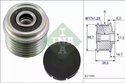 NTY ESA-DW-002 - Шкив генератора, муфта autospares.lv