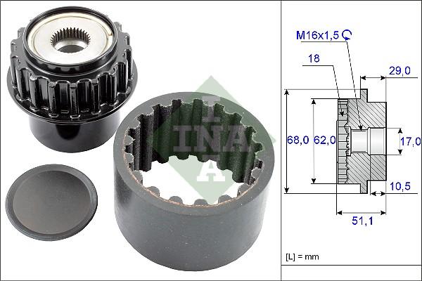 INA 535 0206 10 - Комплект эластичной муфты сцепления autospares.lv