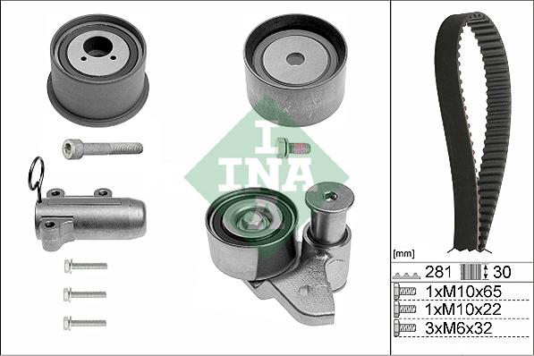 INA 530 0480 10 - Комплект зубчатого ремня ГРМ autospares.lv