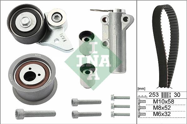 INA 530 0478 10 - Комплект зубчатого ремня ГРМ autospares.lv