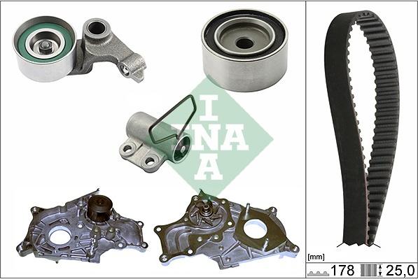 INA 530 0543 31 - Водяной насос + комплект зубчатого ремня ГРМ autospares.lv