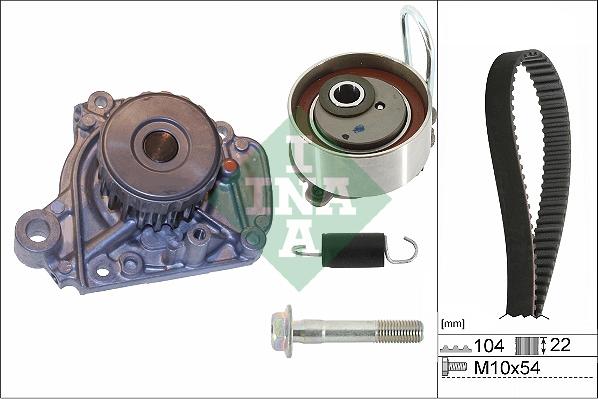 INA 530 0506 31 - Водяной насос + комплект зубчатого ремня ГРМ autospares.lv