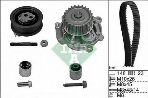 INA 530 0584 30 - Водяной насос + комплект зубчатого ремня ГРМ autospares.lv