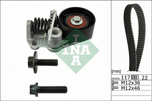 INA 530 0526 10 - Комплект зубчатого ремня ГРМ autospares.lv