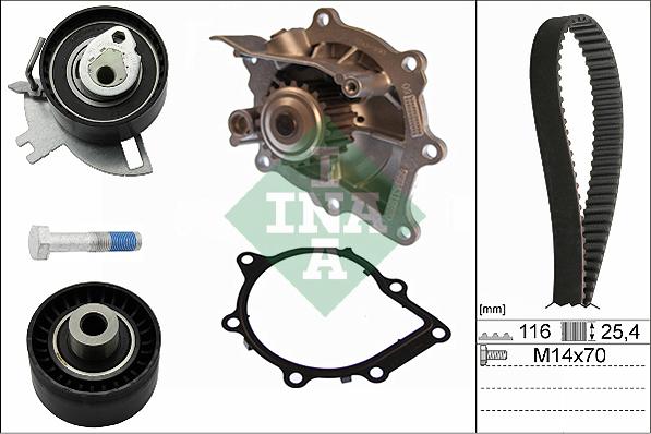 INA 530 0691 30 - Водяной насос + комплект зубчатого ремня ГРМ autospares.lv