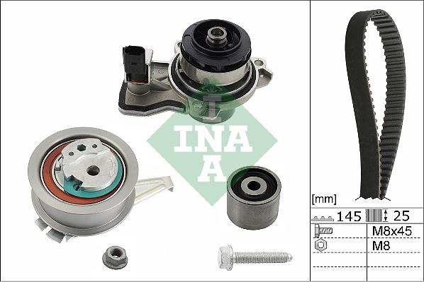 INA 530 0665 30 - Водяной насос + комплект зубчатого ремня ГРМ autospares.lv