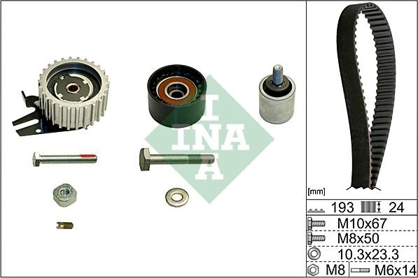 INA 530 0619 10 - Комплект зубчатого ремня ГРМ autospares.lv