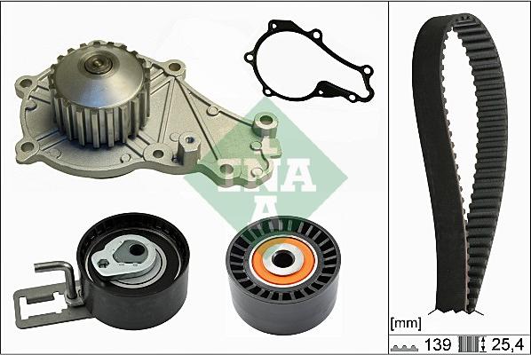 INA 530 0610 30 - Водяной насос + комплект зубчатого ремня ГРМ autospares.lv