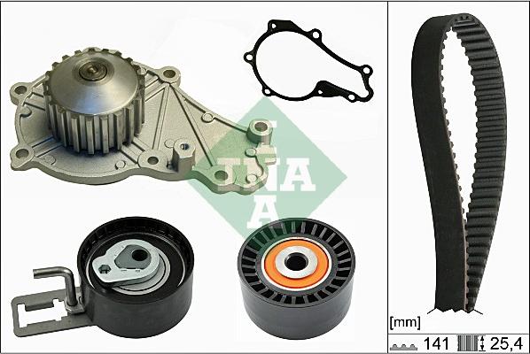 INA 530 0611 30 - Водяной насос + комплект зубчатого ремня ГРМ autospares.lv