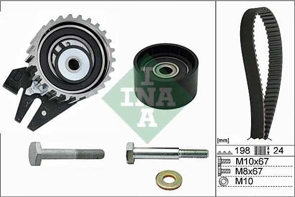 INA 530 0626 10 - Комплект зубчатого ремня ГРМ autospares.lv