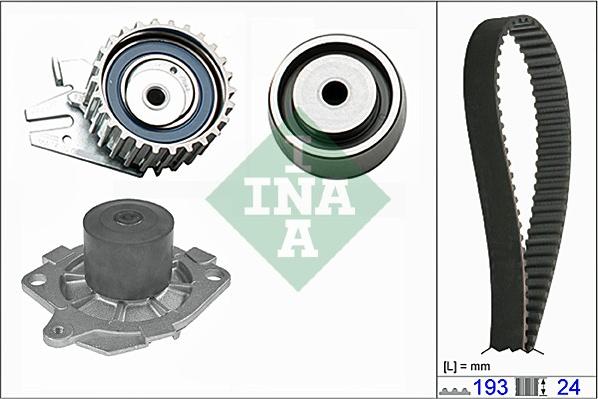 INA 530 0621 30 - Водяной насос + комплект зубчатого ремня ГРМ autospares.lv