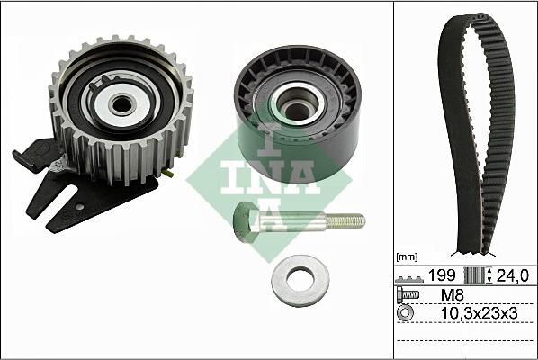 INA 530 0628 10 - Комплект зубчатого ремня ГРМ autospares.lv