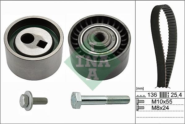 INA 530 0095 10 - Комплект зубчатого ремня ГРМ autospares.lv