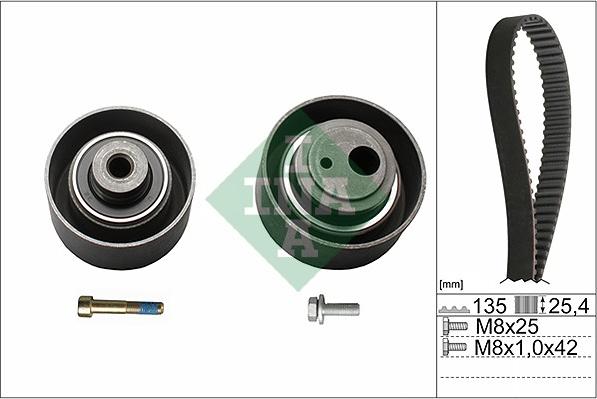 INA 530 0055 10 - Комплект зубчатого ремня ГРМ autospares.lv