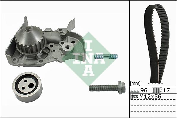 INA 530 0191 30 - Водяной насос + комплект зубчатого ремня ГРМ autospares.lv