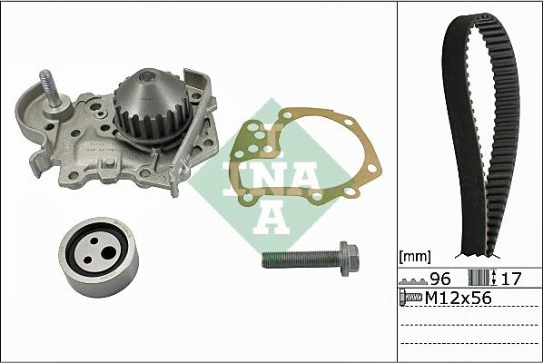 INA 530 0191 31 - Водяной насос + комплект зубчатого ремня ГРМ autospares.lv