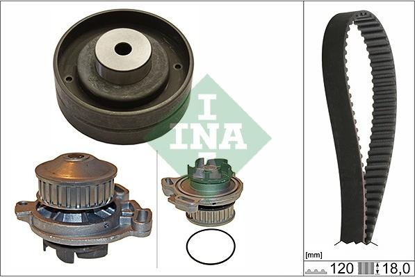 INA 530 0151 30 - Водяной насос + комплект зубчатого ремня ГРМ autospares.lv