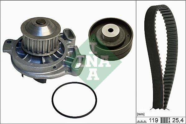 INA 530 0152 30 - Водяной насос + комплект зубчатого ремня ГРМ autospares.lv