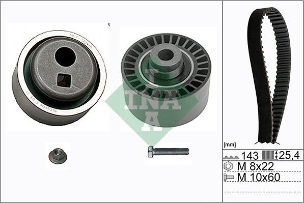 INA 530 0105 10 - Комплект зубчатого ремня ГРМ autospares.lv