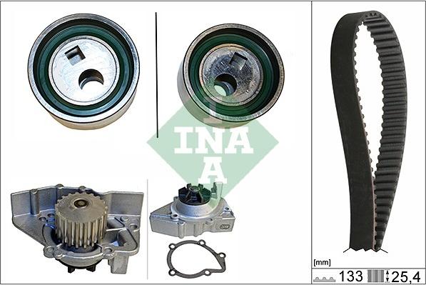 INA 530 0106 30 - Водяной насос + комплект зубчатого ремня ГРМ autospares.lv