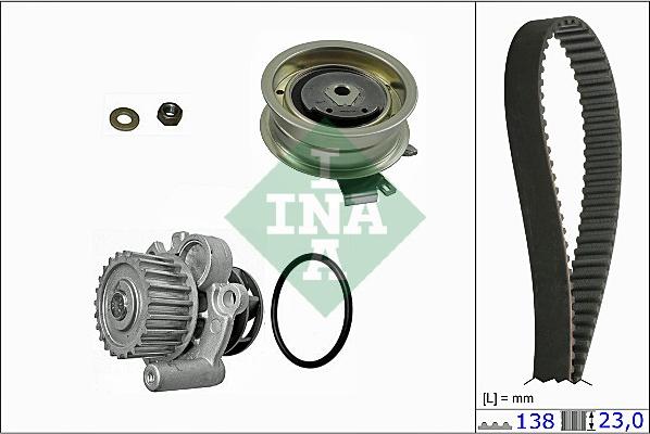 INA 530 0171 30 - Водяной насос + комплект зубчатого ремня ГРМ autospares.lv