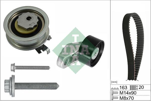 INA 530 0846 10 - Комплект зубчатого ремня ГРМ autospares.lv