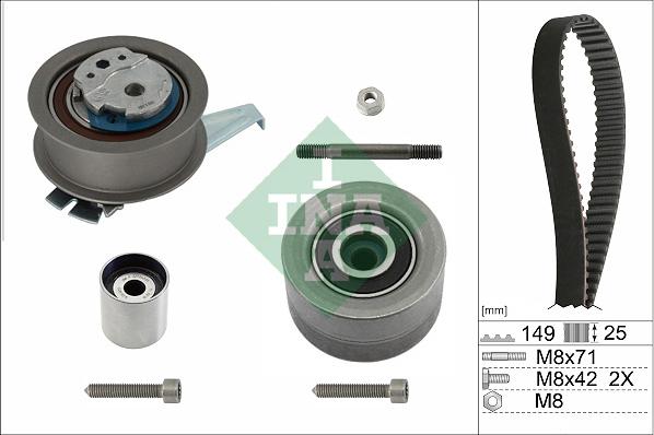 INA 530 0835 10 - Комплект зубчатого ремня ГРМ autospares.lv