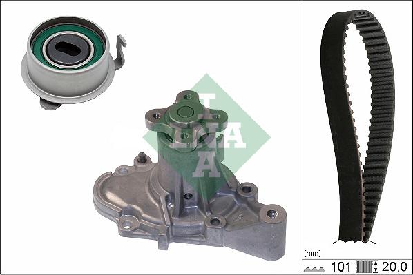 INA 530 0355 30 - Водяной насос + комплект зубчатого ремня ГРМ autospares.lv