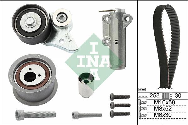 INA 530 0366 10 - Комплект зубчатого ремня ГРМ autospares.lv