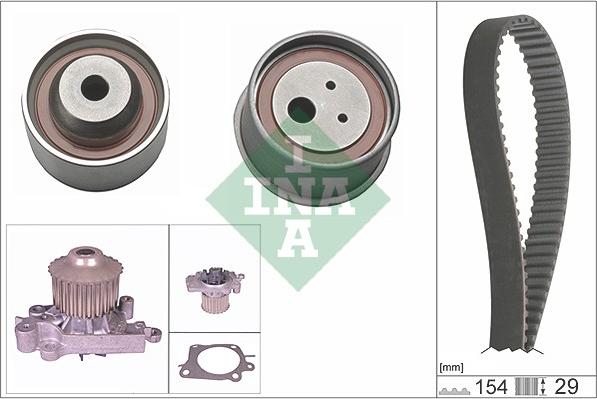 INA 530 0307 30 - Водяной насос + комплект зубчатого ремня ГРМ autospares.lv