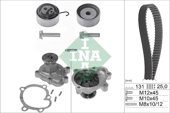 INA 530033830 - Водяной насос + комплект зубчатого ремня ГРМ autospares.lv