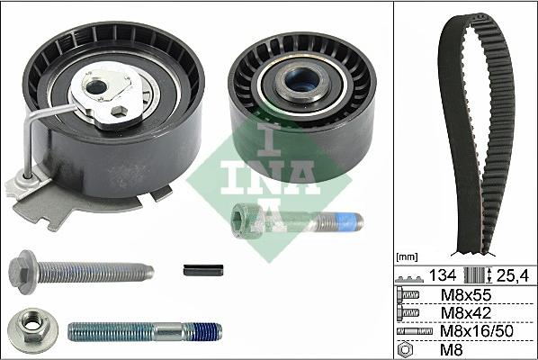 INA 530 0379 10 - Комплект зубчатого ремня ГРМ autospares.lv