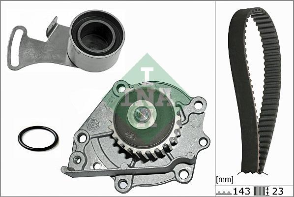 INA 530 0242 30 - Водяной насос + комплект зубчатого ремня ГРМ autospares.lv