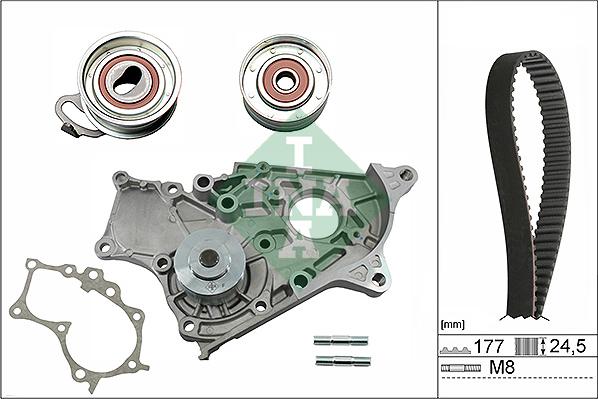 INA 530 0269 30 - Водяной насос + комплект зубчатого ремня ГРМ autospares.lv