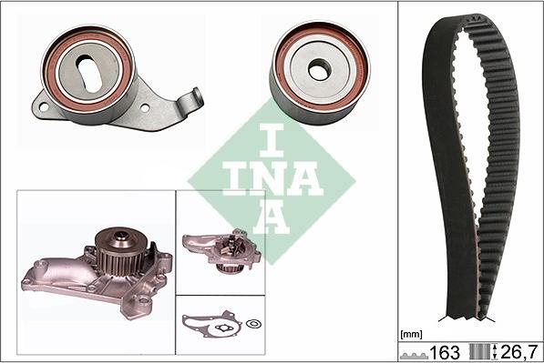 INA 530 0268 30 - Водяной насос + комплект зубчатого ремня ГРМ autospares.lv