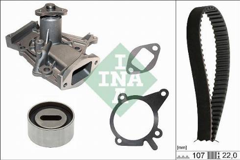 INA 530 0285 30 - Водяной насос + комплект зубчатого ремня ГРМ autospares.lv