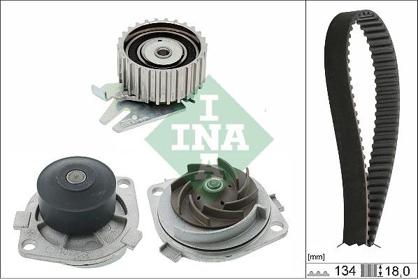 INA 530 0221 31 - Водяной насос + комплект зубчатого ремня ГРМ autospares.lv