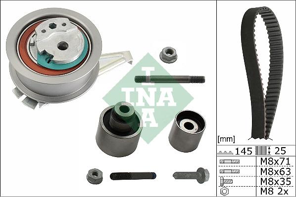 INA 530 0759 10 - Комплект зубчатого ремня ГРМ autospares.lv