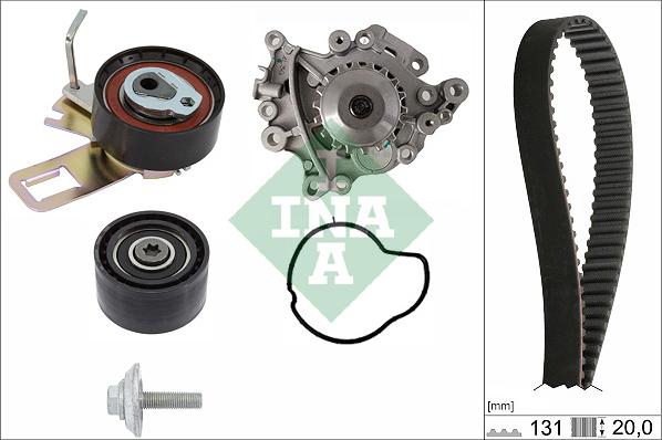 INA 530 0760 30 - Водяной насос + комплект зубчатого ремня ГРМ autospares.lv