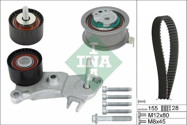 INA 530 0762 10 - Комплект зубчатого ремня ГРМ autospares.lv