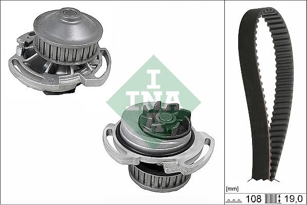 INA 530 0717 30 - Водяной насос + комплект зубчатого ремня ГРМ autospares.lv