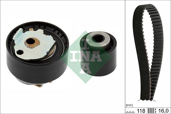 INA 530 0728 10 - Комплект зубчатого ремня ГРМ autospares.lv